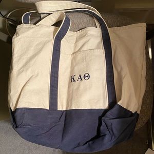 Kappa Alpha Theta canvas tote bag